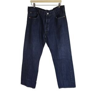Levis 501 Original Fit Men's Jeans Dark Wash Button Fly‎ Size 40X29